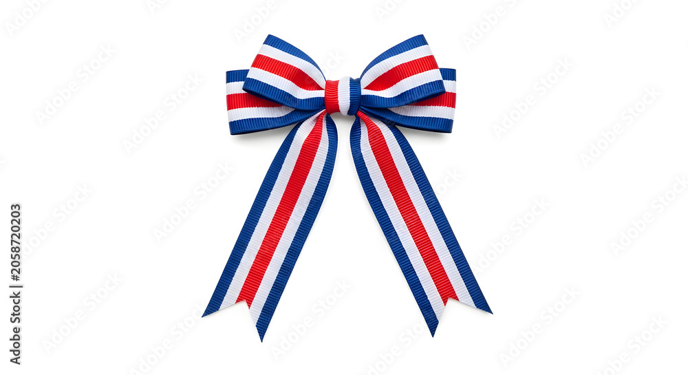 Obraz premium Red white blue patriotic bow with fourth of july independence day patriotic decoration celebration accessory
