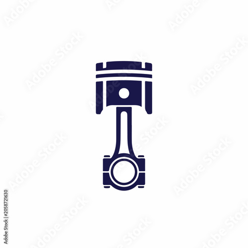 Automotive Engine Piston and Connecting Rod silhouette