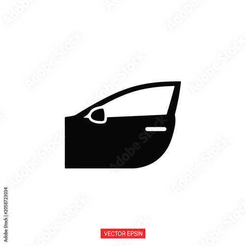 Car door silhouette icon