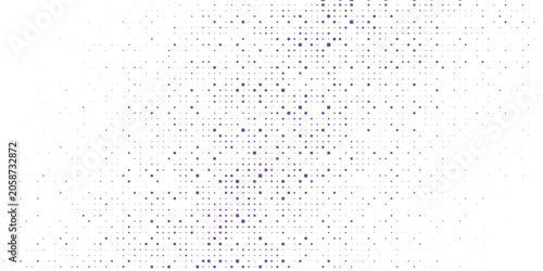Purple abstract pixel texture bg video screen. Tv pattern background with square noise effect. Futuristic broadcast neon gradient banner for television. Modern vhs led static display element