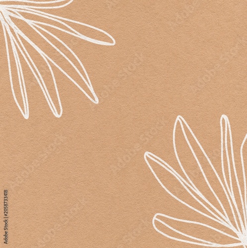 Hand Drawn Leaf Outline Elements Background