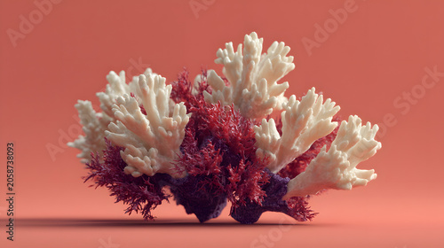 Coral Inspired Abstract Nature Composition