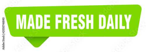 Canvastavla made fresh daily green sign isolated on transpatent background