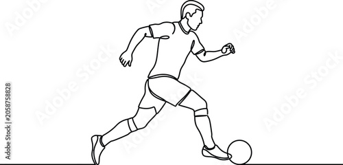Football world cup soccer player in action kicking ball