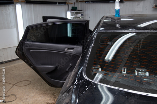 Tinting of car windows.Window film for car.