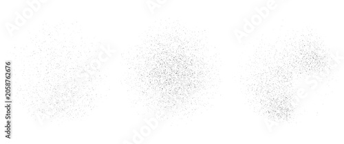 Obraz na plátně Grainy noise circles vector set