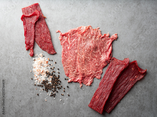 beef jerky on a plate