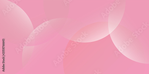 Soft pink background with overlapping translucent circles. The pink background has a smooth, gradient texture. Minimal abstract circles vector gradient background