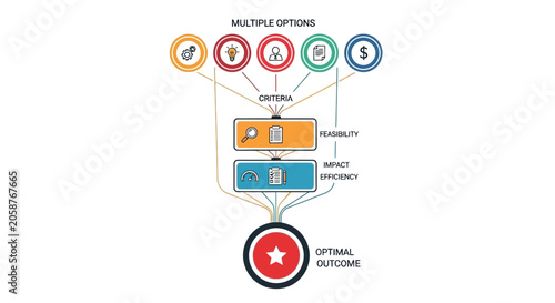 Business process diagram, workflow flowchart, infographic elements, vector icons