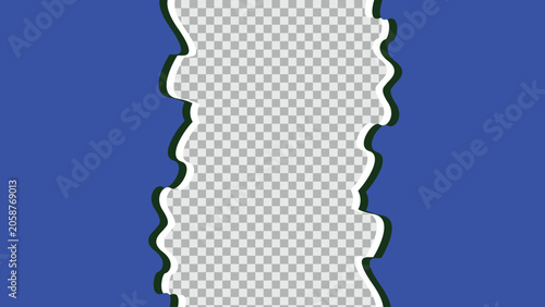 diagonal liquid dripping wavy border on transparent background