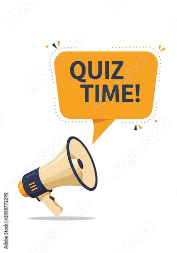 Announcing Quiz Time! Fun Vector Illustration