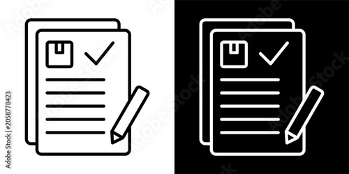 set in order black and white icon collections