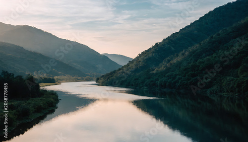 lake and mountains