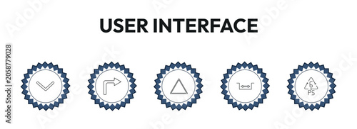 Canvas Print user interface outline icon set