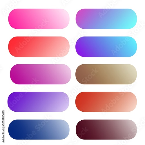 Vibrant Gradient Swatches: Digital Color Palette