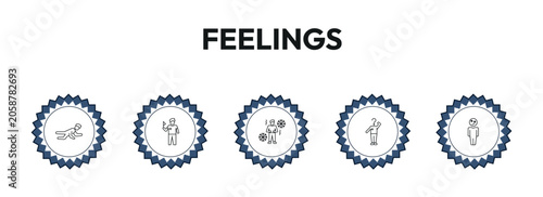 Konstfotografi feelings outline icon set