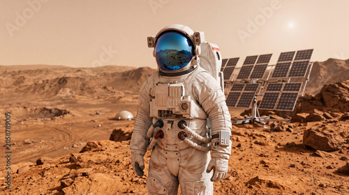astronaut on the planet Mars 