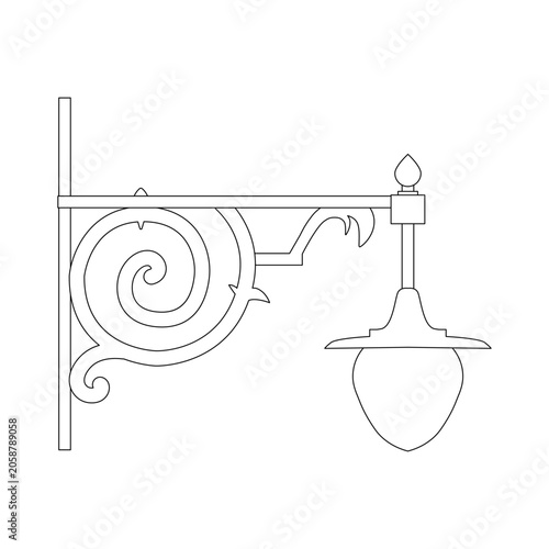 Vector illustration of some street lantern