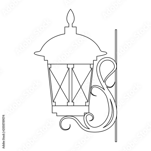 Vector illustration of some street lantern