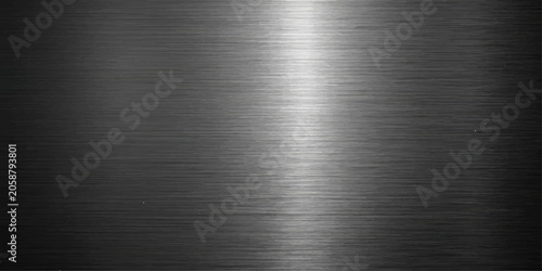 Fotografie Brushed metal texture, cool metallic surface with fine linear brushed finish, reflecting light and creating a sleek, modern backdrop