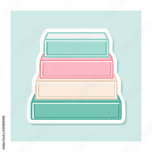 Stacked Gift Boxes in Flat Design Style