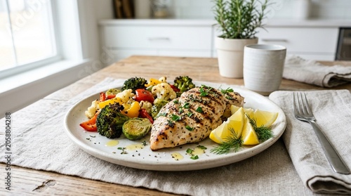 Keto Lemon Herb Chicken Plate