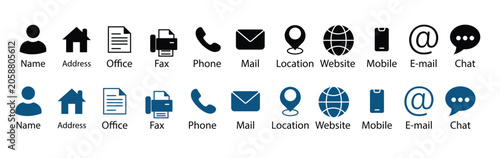 Fotografía Business card icon set