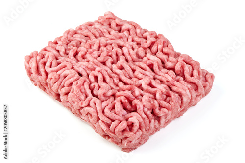 Photos Fresh Minced Meat Isolated on White Background