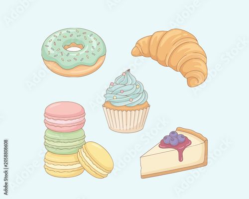 Premium dessert vector pack