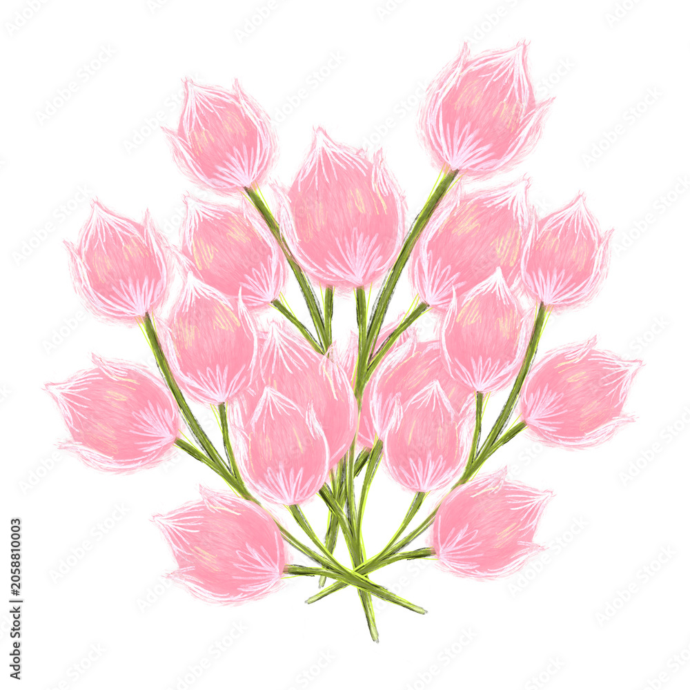 Fototapeta premium bouquet of pink tulip