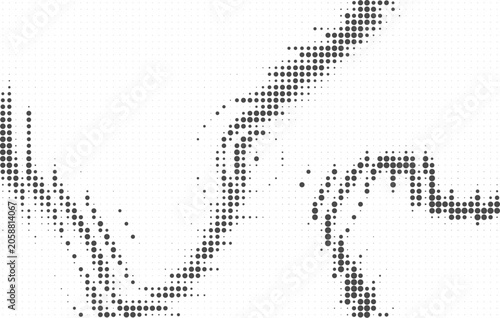 modern dotted halftone swirl abstract texture png isolated on transparent background