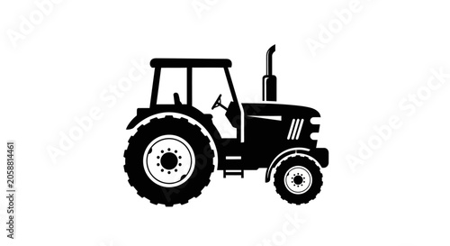 Fotografie Tractor vehicle farm equipment machine.