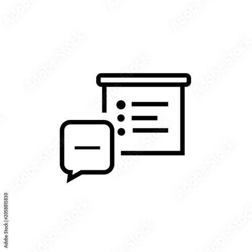 Chat Information Board Icon Animation for Communication and Support Concepts