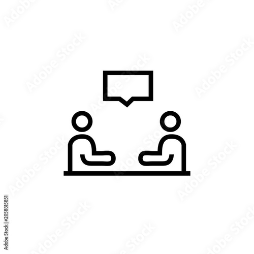 Two People Chat Communication Icon Animation with Messaging Concept