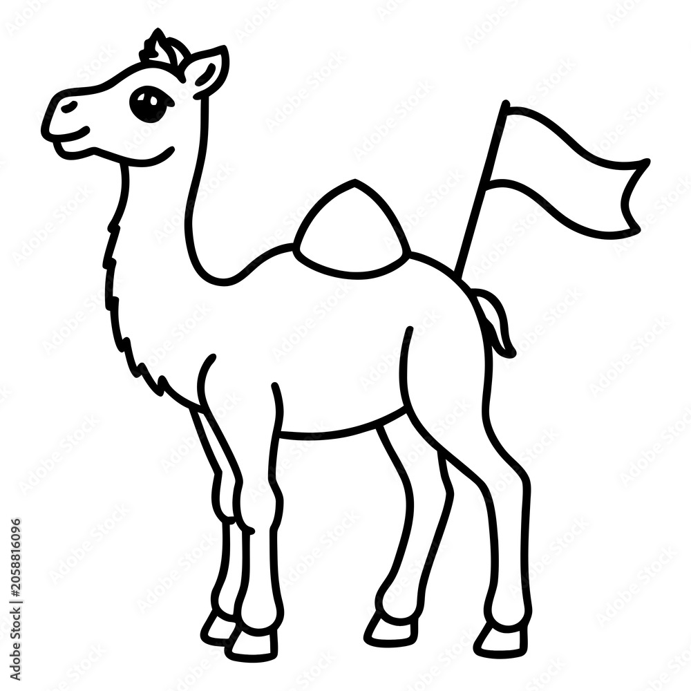 Fototapeta premium cartoon camel cartoon
