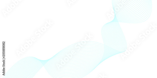 Abstract blue wave vector banner template