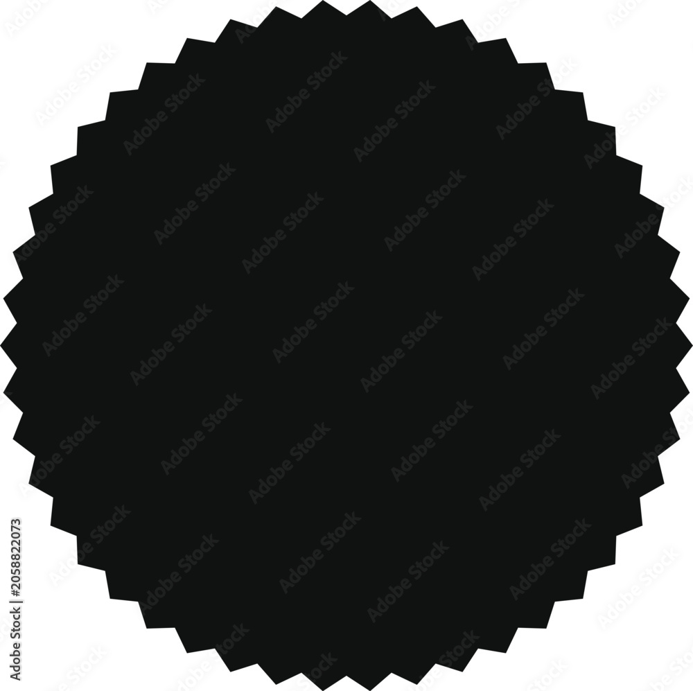 Fototapeta premium Black seal, stamp, badge, icon, vector graphic