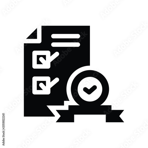 qualify solid icon illustration vector graphic.eps