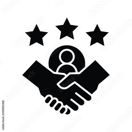 customer loyalty solid icon illustration vector graphic.eps
