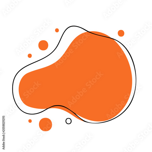 Flat design pumpkin with leaf and stem
