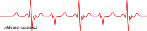Red Heart Beat Line Displaying Life Rhythm and Medical Monitoring Concept with Vital Statistics Symbol