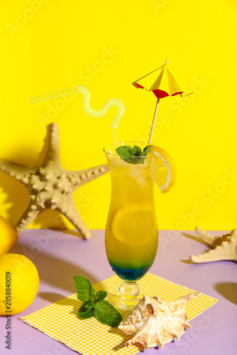 Glass of tasty cocktail wit...