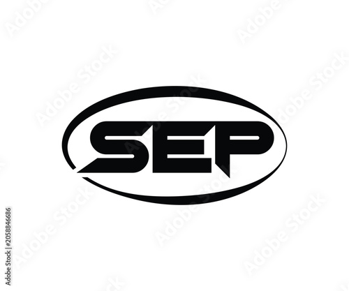 SEP Abstract Modern Lettermark Logo Design. Calligraphy professional initials vector logo Design.