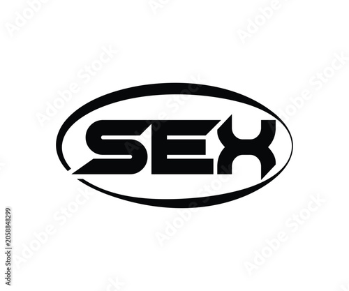 SEX Abstract Modern Lettermark Logo Design. Calligraphy professional initials vector logo Design.