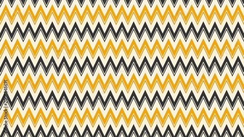 Seamless Zigzag Pattern Animation in Yellow and Black