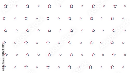 Red and Blue Stars Pattern Background Animation - Festive Celebration