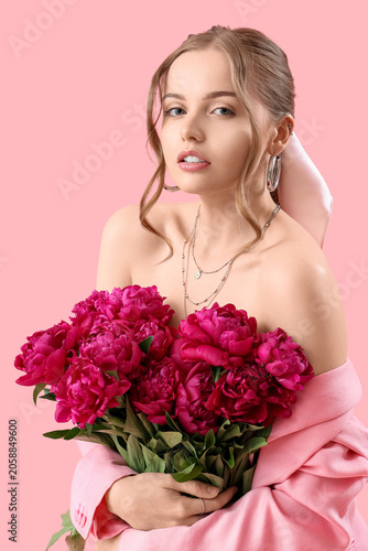 Beautiful young woman with ...