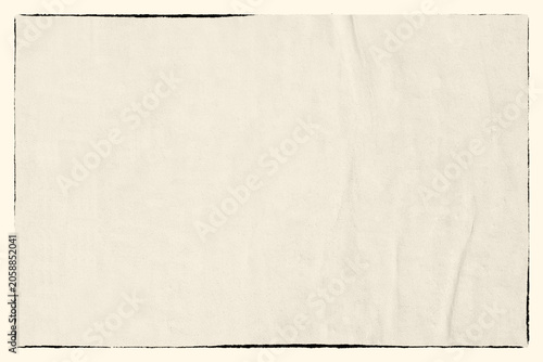 Blank white, beige, brown creased crumpled paper texture background old grunge ripped torn vintage collage posters placards empty space text backdrop	