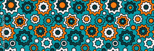 A seamless pattern with abstract circles. Floral ornate colorful background. An Abstract multi-colored fun backdrop.