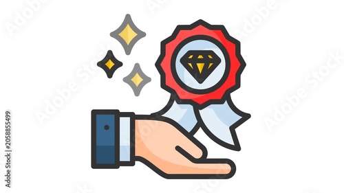 Animated premium service icon